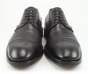 VERSACE sz 40.5 LEATHER CAP TOE OXFORDS MENS BLACK