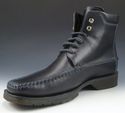 LOUIS VUITTON sz 9 LEATHER MOCCASIN TOE BOOTS FA00