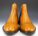 FABI sz 42 LEATHER WINGTIP CHELSEA ANKLE BOOTS MEN