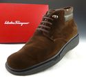 FERRAGAMO sz 7.5 SUEDE LACE UP ANKLE BOOT UH25116 