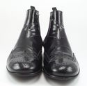 PRADA sz 7 LEATHER WINGTIP CHELSEA BOOTS 2TA014 ME