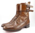 CHRISTIAN LOUBOUTIN sz 44 TOERLESS CAP TOE BOOTS M