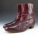 BALLY sz 11 CARSON LIZARD SKIN & LEATHER BOOTS 401