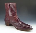 BALLY sz 11 CARSON LIZARD SKIN & LEATHER BOOTS 401