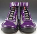 PRADA sz 9.5 LEATHER & MESH HIGH TOP SNEAKER 4T034