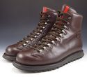 PRADA sz 7.5 LEATHER LUG SOLE HIKING BOOTS 1541 ME