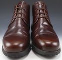 TOD'S sz 40 LEATHER CHUKKA ANKLE BOOTS MENS BROWN 