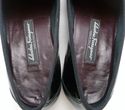 FERRAGAMO sz 7.5 DEAN PATENT TUXEDO LOAFERS UH7670