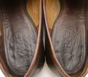 PRADA sz 12 LEATHER APRON TOE TASSEL LOAFERS 2DB01