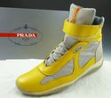 PRADA sz 6 AMERICAS CUP HIGH TOP SNEAKERS 341 MENS