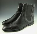 FERRAGAMO sz 8.5 BLASONE LEATHER WINGTIP BOOT UG30