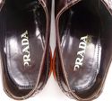 PRADA sz 9.5 PATENT LEATHER WINGTIP SNEAKERS 2EE11