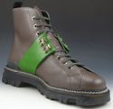 PRADA sz 6.5 LEATHER LACE UP COMBAT BOOTS C0521 ME