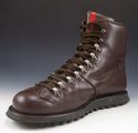 PRADA sz 7.5 LEATHER LUG SOLE HIKING BOOTS 1541 ME