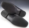 PRADA sz 9.5 LEATHER STRAP LOAFERS 2DE014 MENS BLA