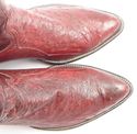 OSTRICH SKIN & LEATHER COWBOY BOOTS MENS CHERRY RE