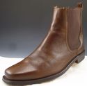 FRYE sz 8.5 LEATHER PLAIN TOE PULL ON BOOTS 87145 