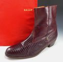 BALLY sz 11 CARSON LIZARD SKIN & LEATHER BOOTS 401