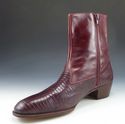 BALLY sz 11 CARSON LIZARD SKIN & LEATHER BOOTS 401