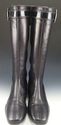 PRADA sz 38 LEATHER ZIP UP & BUCKLE KNEE BOOTS WOM