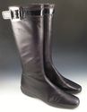 PRADA sz 38 LEATHER ZIP UP & BUCKLE KNEE BOOTS WOM