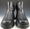 PRADA sz 38 LEATHER LUG SOLE SLIP ON ANKLE BOOTS W