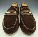 CHRISTIAN DIOR sz 9.5 SUEDE BIT LOAFERS 55038 MENS