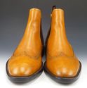 FABI sz 42 LEATHER WINGTIP CHELSEA ANKLE BOOTS MEN