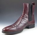 GUCCI sz 7 LEATHER WINGTIP GORED ANKLE BOOTS 12149