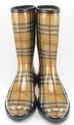 New - BURBERRY sz 39 HAYMARKET CHECK RUBBER RAIN B