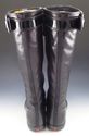 PRADA sz 38 LEATHER ZIP UP & BUCKLE KNEE BOOTS WOM