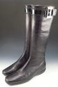 PRADA sz 38 LEATHER ZIP UP & BUCKLE KNEE BOOTS WOM