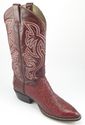 OSTRICH SKIN & LEATHER COWBOY BOOTS MENS CHERRY RE