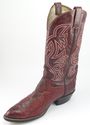 OSTRICH SKIN & LEATHER COWBOY BOOTS MENS CHERRY RE