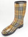 New - BURBERRY sz 39 HAYMARKET CHECK RUBBER RAIN B