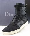C.DIOR sz 41 HOMME OILED SUEDE HIGH TOP SNEAKERS M