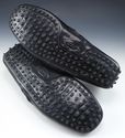 TOD'S sz 7.5 PERFORATED PATENT DRIVING MOCCASINS M