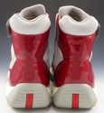 PRADA 9.5 PATENT LEATHER STRAP HIGH TOP SNEAKER 4T