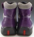 PRADA sz 9.5 LEATHER & MESH HIGH TOP SNEAKER 4T034