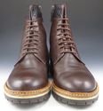 GUCCI sz 9 LEATHER LACE UP ZIPPER BOOTS 322511 MEN