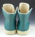 GUCCI sz 8.5 IMPRIME & LEATHER HI TOP SNEAKERS 343