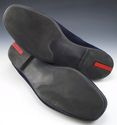 PRADA sz 10.5 SUEDE APRON TOE LOAFERS 1543 MENS DA