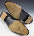 PRADA sz 7.5 LEATHER PLAIN TOE STRAP LOAFERS 2P175