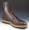 GUCCI sz 9 LEATHER LACE UP ZIPPER BOOTS 322511 MEN