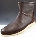 PAUL SMITH sz 8 PEBBLED LEATHER PULL ON BOOTS H077