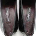 FERRAGAMO sz 7 NOTTE PATENT TUXEDO LOAFERS 5887317