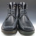 LOUIS VUITTON sz 9 LEATHER MOCCASIN TOE BOOTS FA00