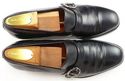 FERRAGAMO sz 9 BUCKLE & STRAP LOAFER UG5248 MENS B