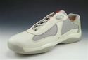 PRADA sz 8.5 LEATHER & NYLON MESH SNEAKERS PS0906 