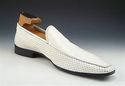 PRADA sz 8 PERFORATED LEATHER LOAFER 2D1786 MENS W